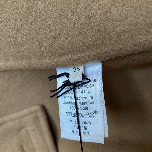 CÉLINE 100% CASHMERE CAMEL TRENCH BELTED COAT - Picture 5 of 7